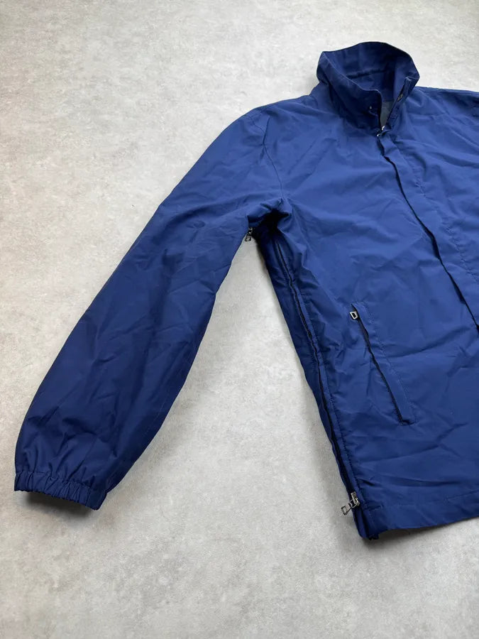 2000s Prada Navy Nylon Linea Rossa Windbreaker Jacket rsYjOFQ 8