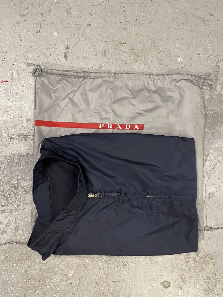 AW2009 Prada Navy Nylon Tactical Vest Jacket jxoxKCE 8