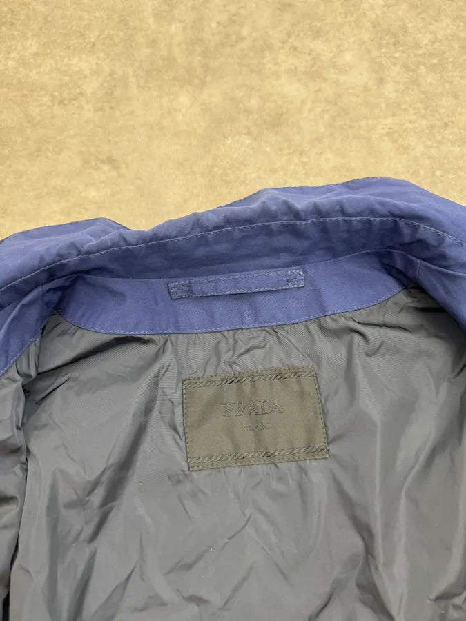 2000s Prada Navy Nylon Linea Rossa Windbreaker Jacket rsYjOFQ 9