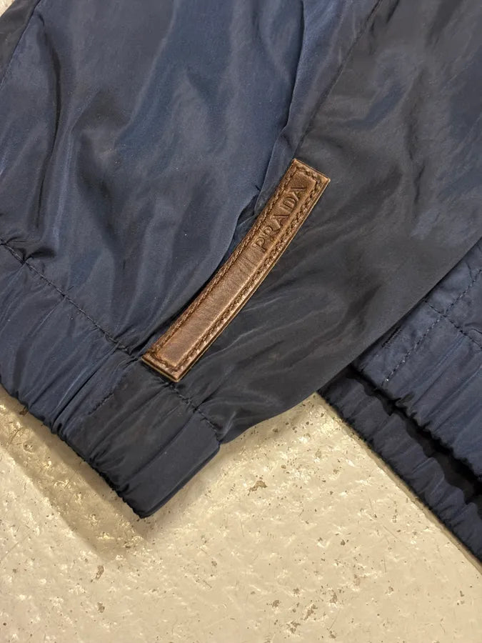 SS2006 Prada Navy Nylon Windbreaker Light Jacket HUHRLYG 7