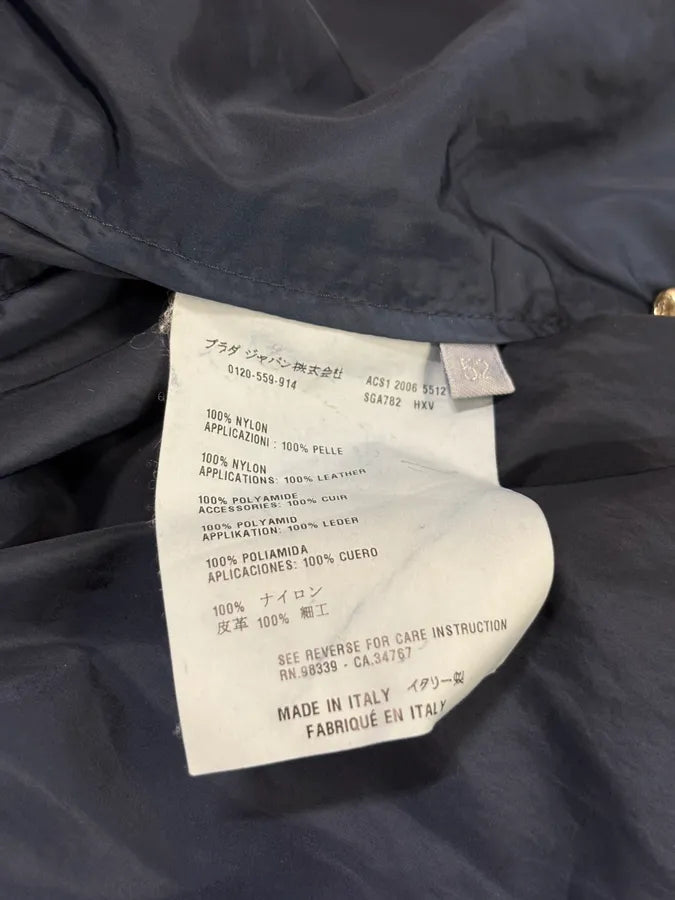 SS2006 Prada Navy Nylon Windbreaker Light Jacket HUHRLYG 10