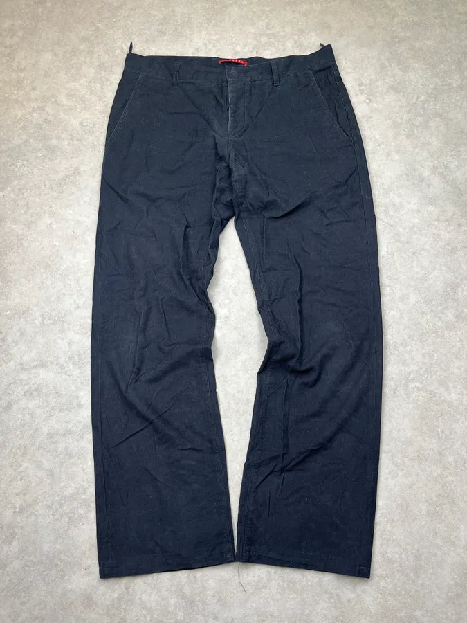 AW2009 Prada Black Striped Straight Leg Pants dEwbNTS 3
