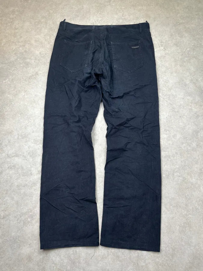 AW2009 Prada Black Striped Straight Leg Pants dEwbNTS 6