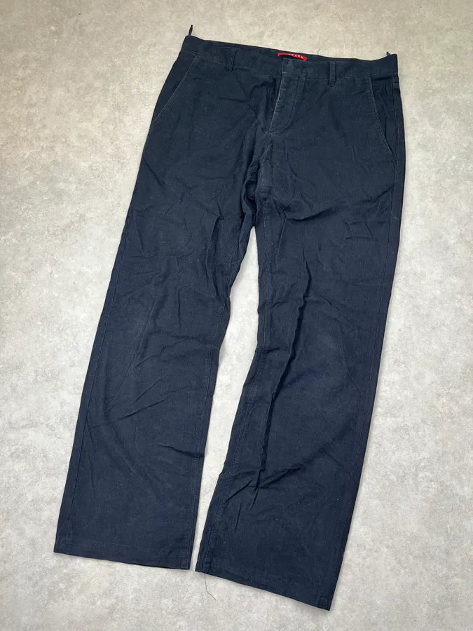 AW2009 Prada Black Striped Straight Leg Pants dEwbNTS 4