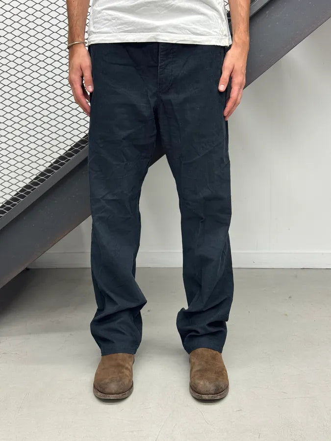 AW2009 Prada Black Striped Straight Leg Pants dEwbNTS 0