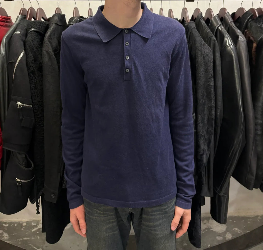 2000s Prada Navy Polo Longsleeves (S/M) otjkHUN 1
