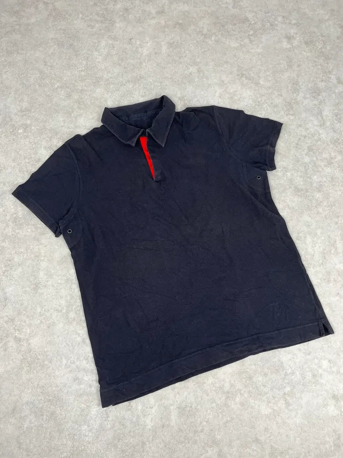 2000s Prada Navy Polo Shirt CVzOtbu 4