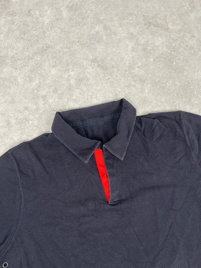 2000s Prada Navy Polo Shirt CVzOtbu 3