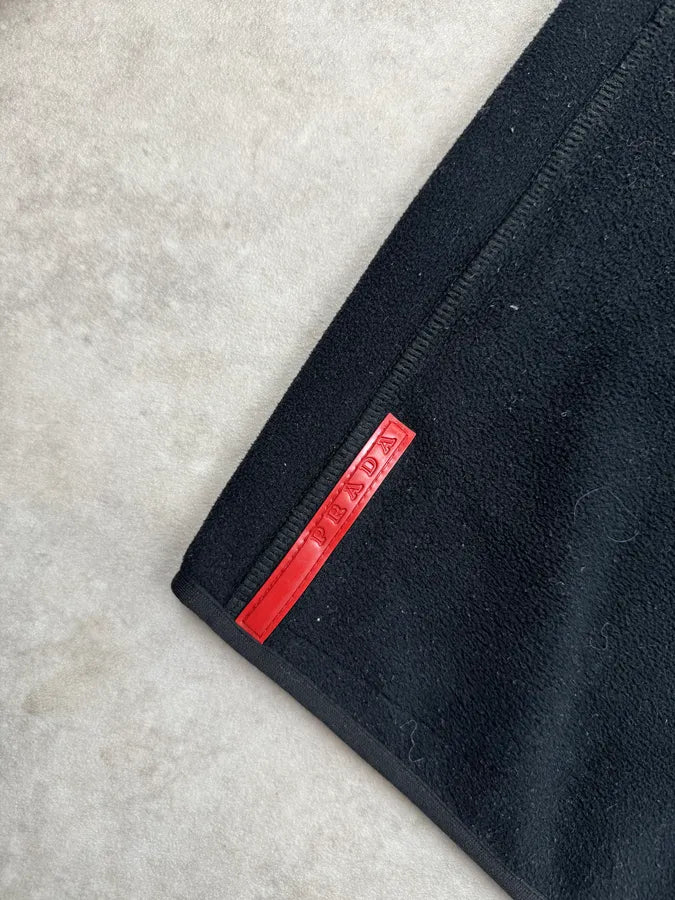 2000s Prada Black & Grey Fleece Zip-up Sweater onMQTOT 7