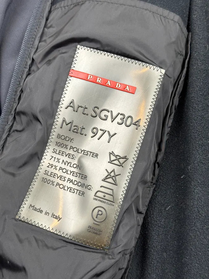 2000s Prada Black & Grey Fleece Zip-up Sweater onMQTOT 10