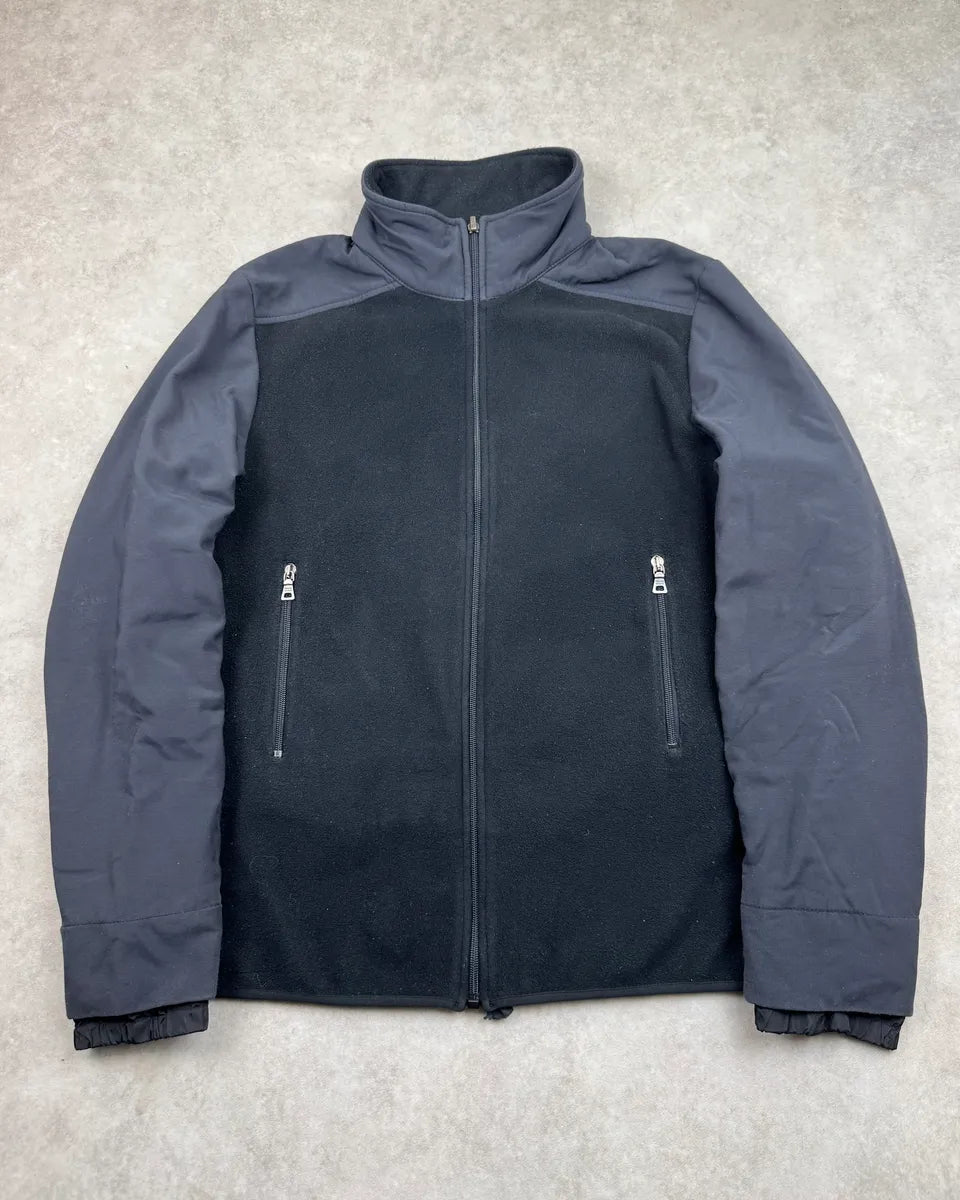 2000s Prada Black & Grey Fleece Zip-up Sweater onMQTOT 0