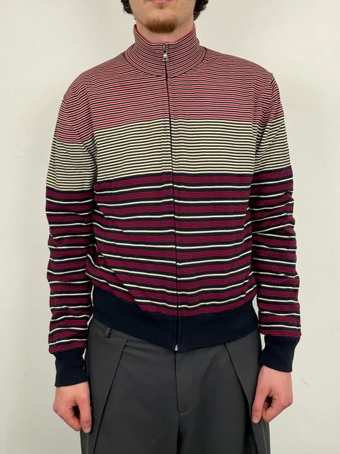 2000s Prada Navy Reversible Striped Nylon Jacket dYORdxa 3