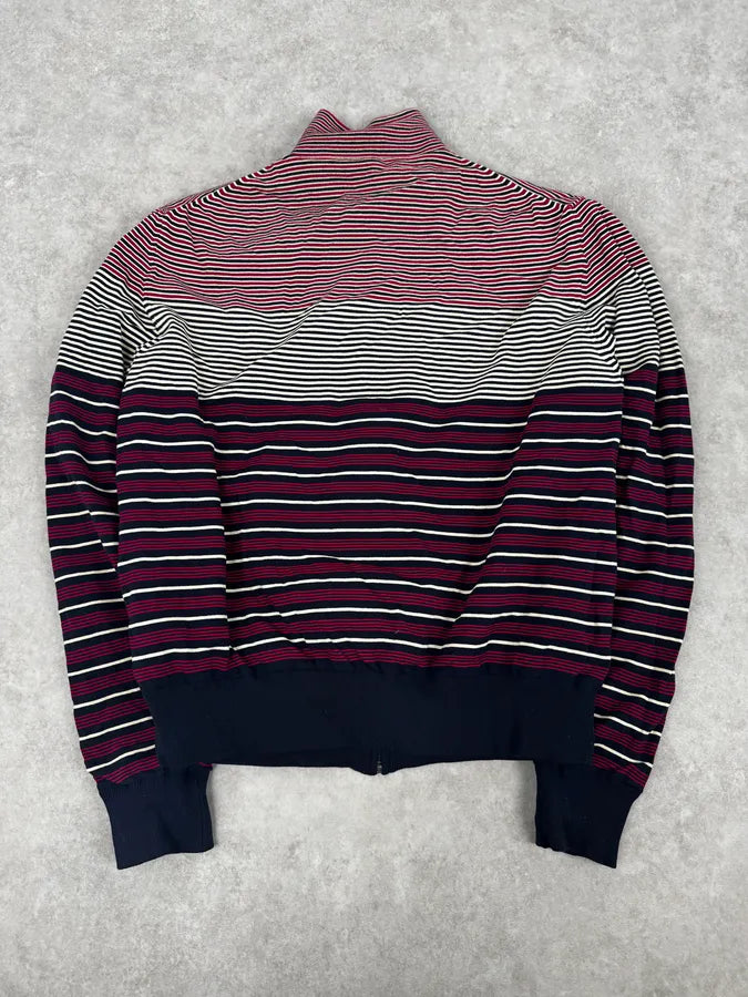 2000s Prada Navy Reversible Striped Nylon Jacket dYORdxa 7