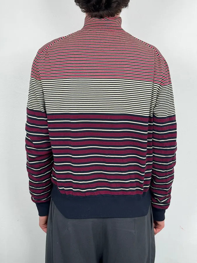 2000s Prada Navy Reversible Striped Nylon Jacket dYORdxa 5