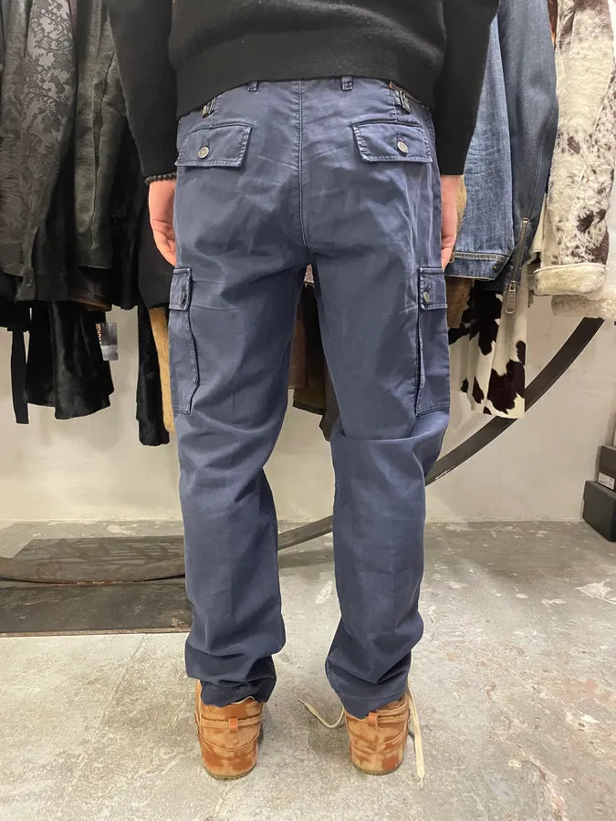 AW2006 Prada Navy Straight Relaxed Cargo Pants (L) 3