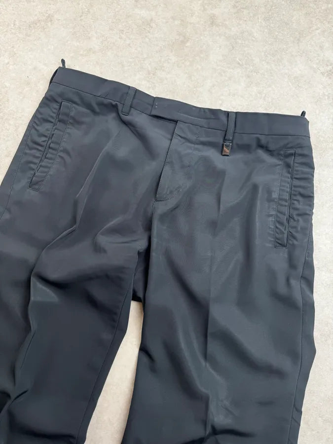 AW2009 Prada Navy Tailored Nylon Pants wVSQjyx 5