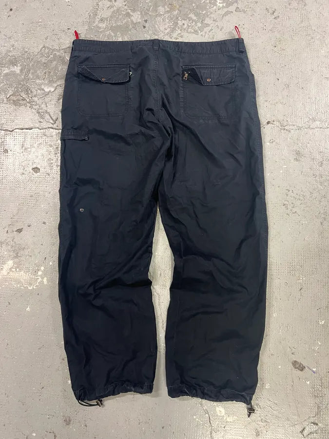 2000s Prada Linea Rossa Navy Track Cargo Pants IHIhiVM 1