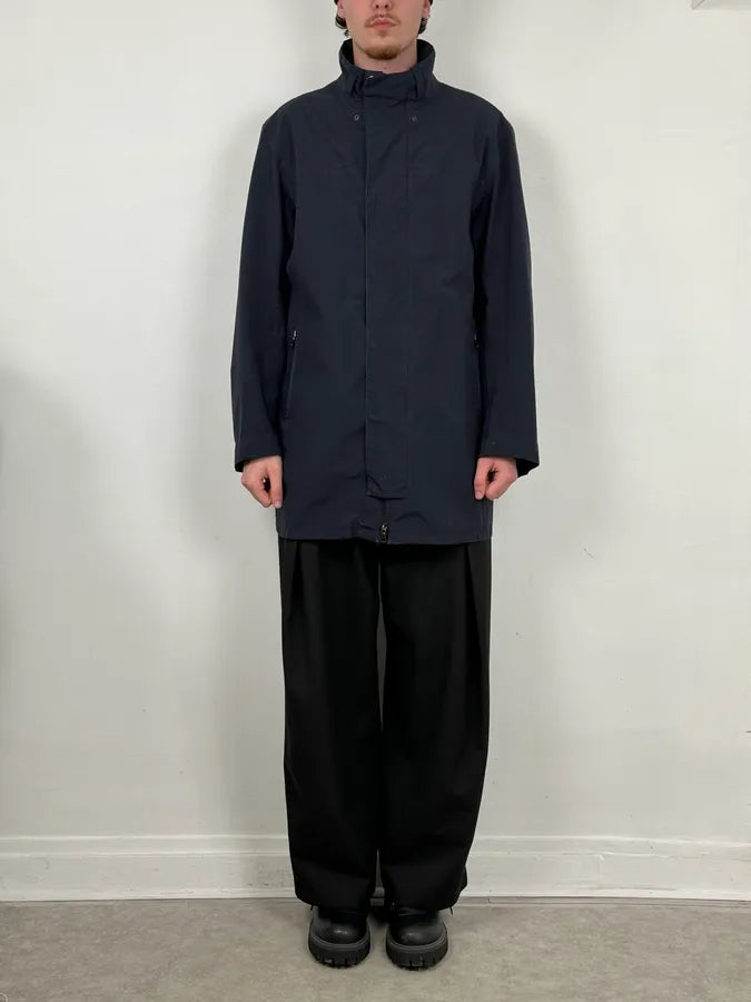 2000s Prada Navy Windbreaker Long Jacket oHvULmm 1