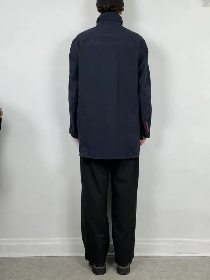 2000s Prada Navy Windbreaker Long Jacket oHvULmm 2