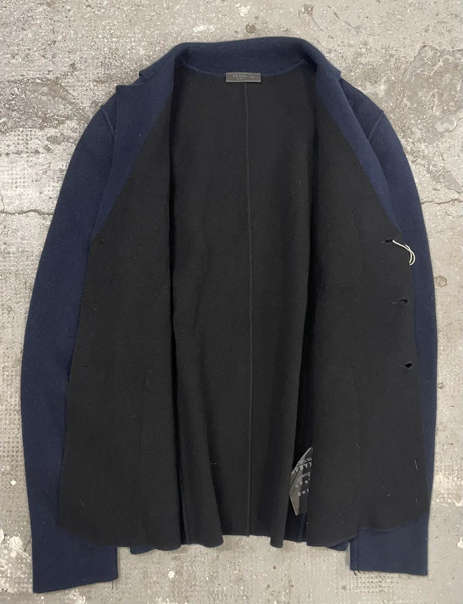 2000s Prada Navy Wool & Cashmere Blazer (M) 6