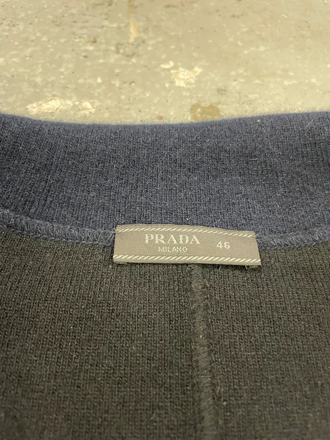 2000s Prada Navy Wool & Cashmere Blazer (M) 7