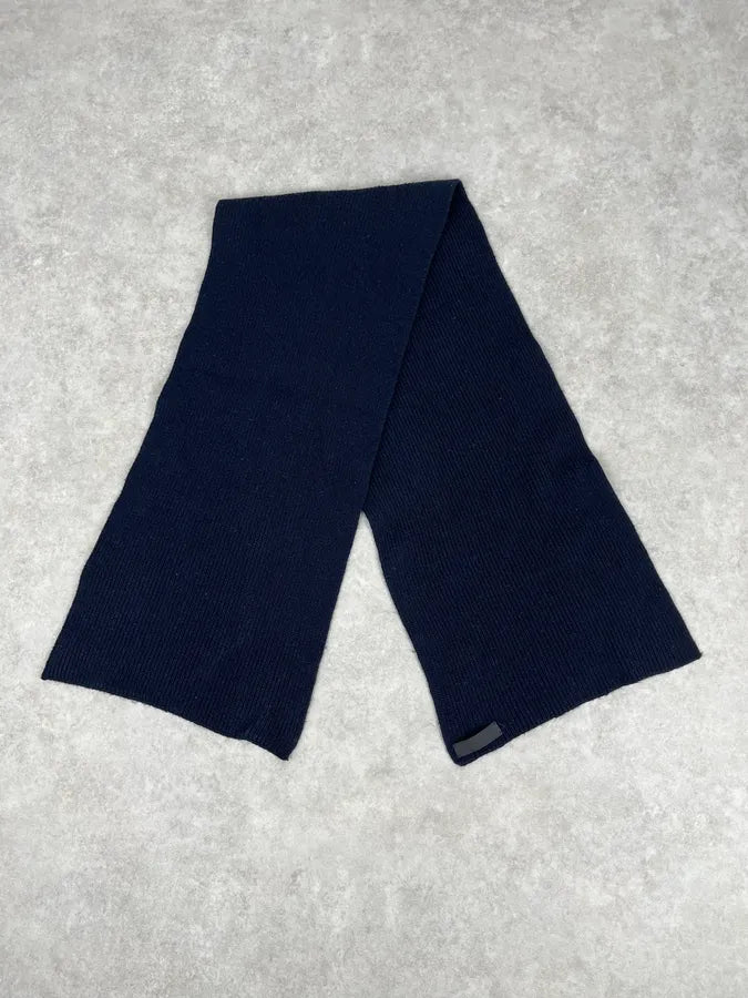 2000s Prada Navy Wool Minimalist Scarf vaxcXZr 2