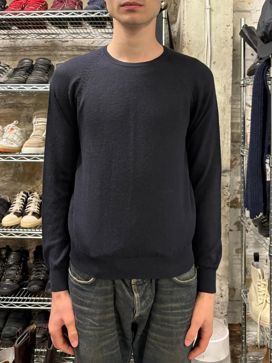 2000s Prada Navy Wool Minimalist Sweater (S) YuGeIOp 1