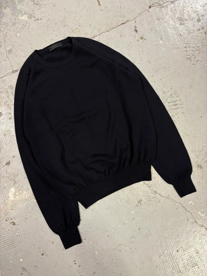 2000s Prada Navy Wool Minimalist Sweater (S) YuGeIOp 3