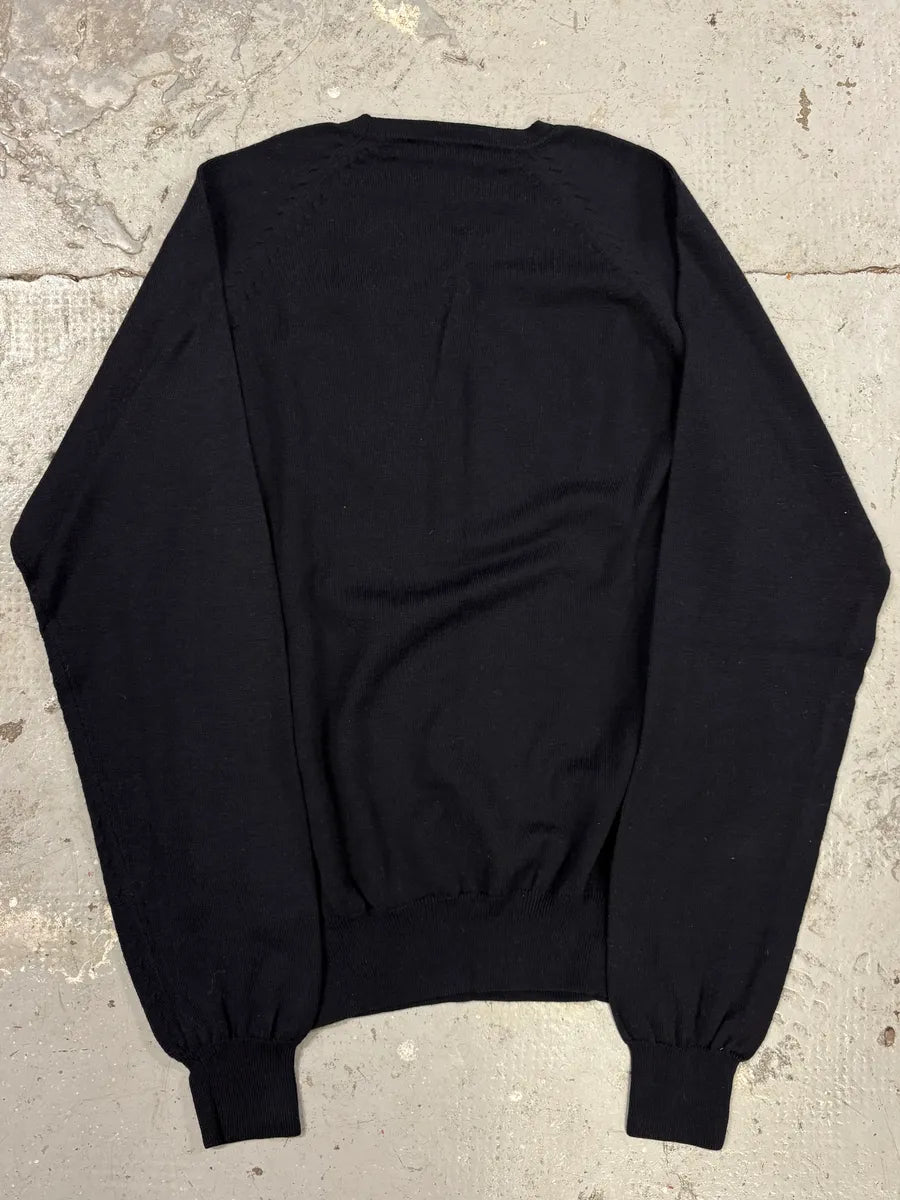 2000s Prada Navy Wool Minimalist Sweater (S) YuGeIOp 5