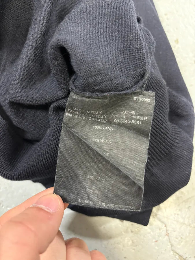 2000s Prada Navy Wool Minimalist Sweater (S) YuGeIOp 7