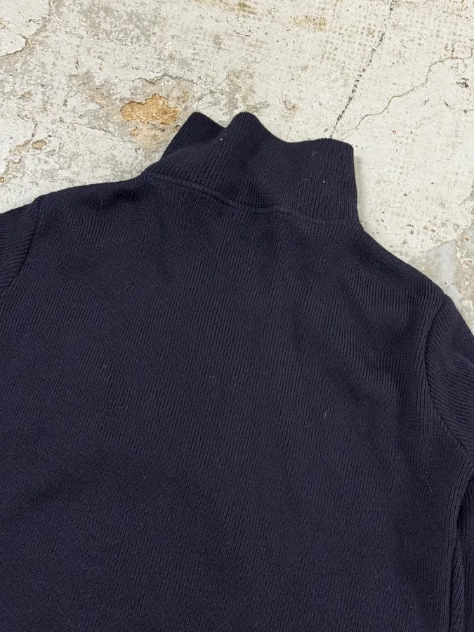 2000s Prada Navy Wool Quilted Front Zip-up Jacket yTdUmWS 5