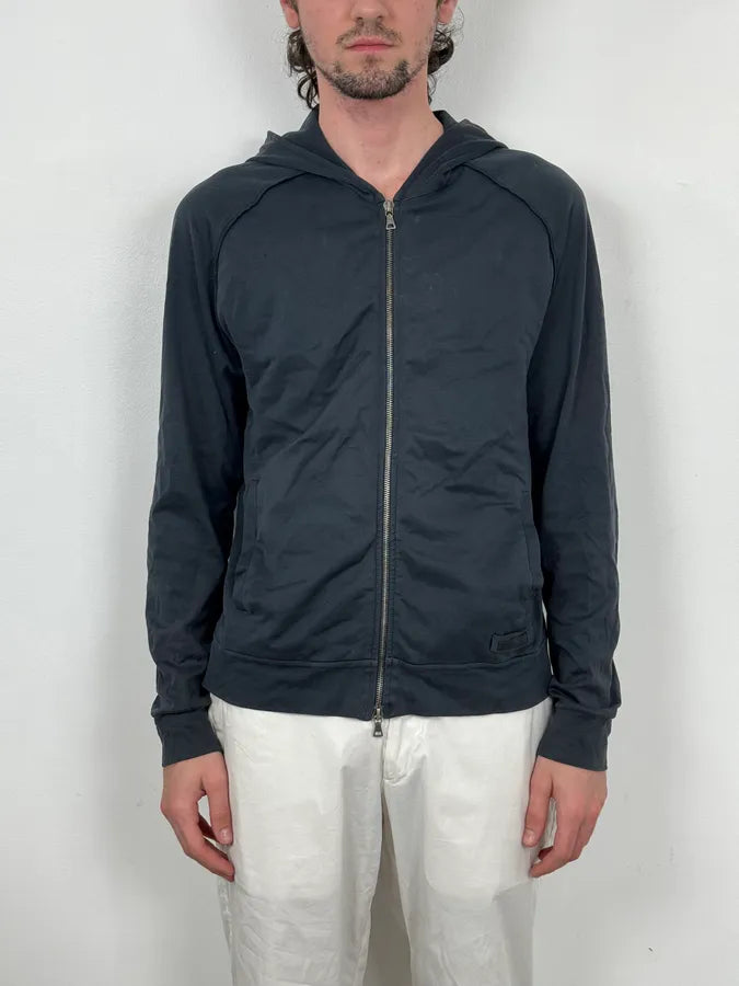 2000s Prada Navy Zip Up Hooded Sweater nWkjCYC 1