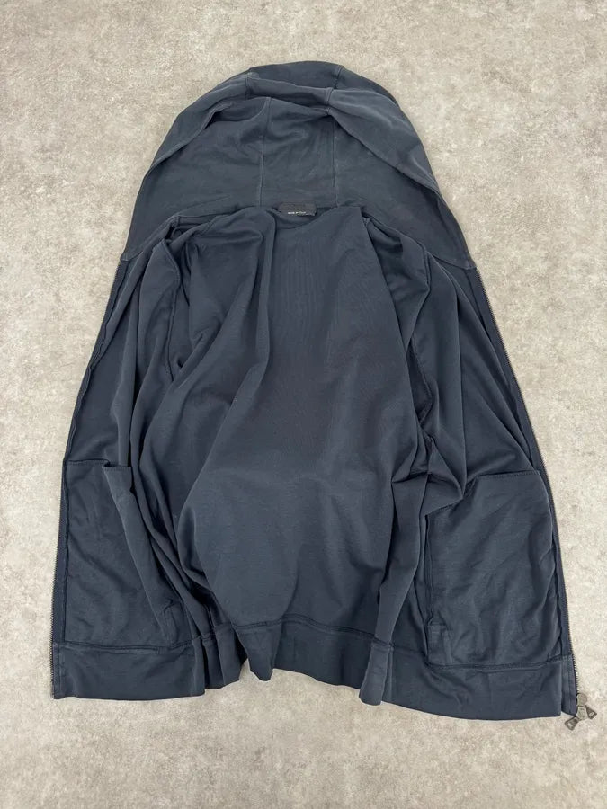 2000s Prada Navy Zip Up Hooded Sweater nWkjCYC 6