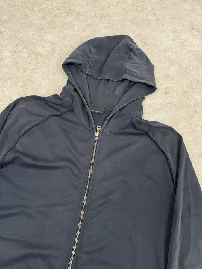 2000s Prada Navy Zip Up Hooded Sweater nWkjCYC 4