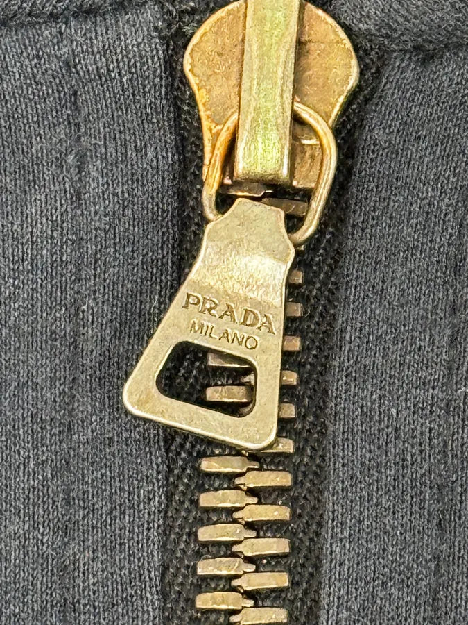 2000s Prada Navy Zip-up Sweater CebSgnG 8