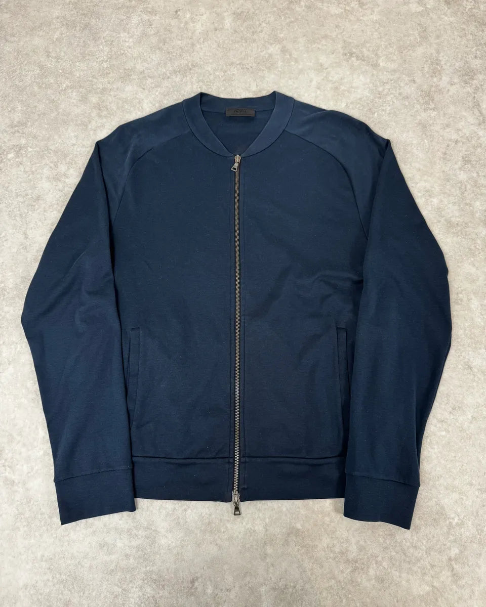 2000s Prada Navy Zip-up Sweater CebSgnG 0