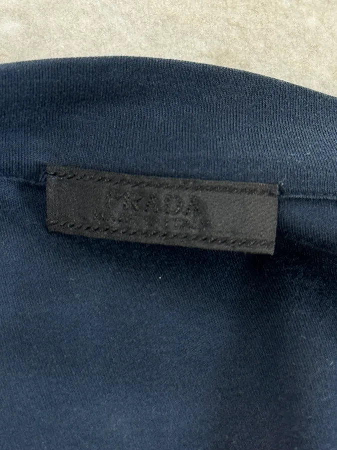 2000s Prada Navy Zip-up Sweater CebSgnG 9