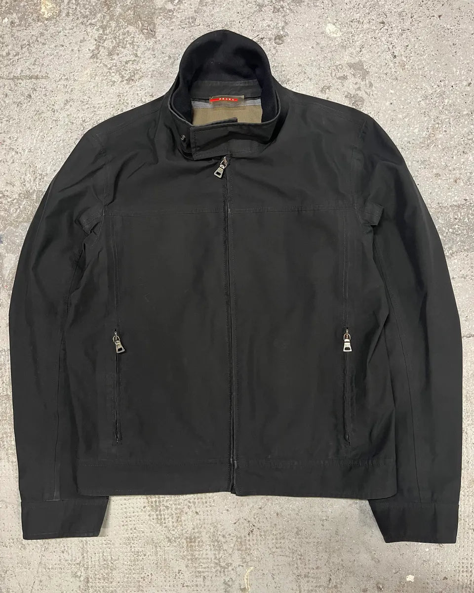 2000s Prada Nylon Black Light Jacket (S/M) frWkelP 0