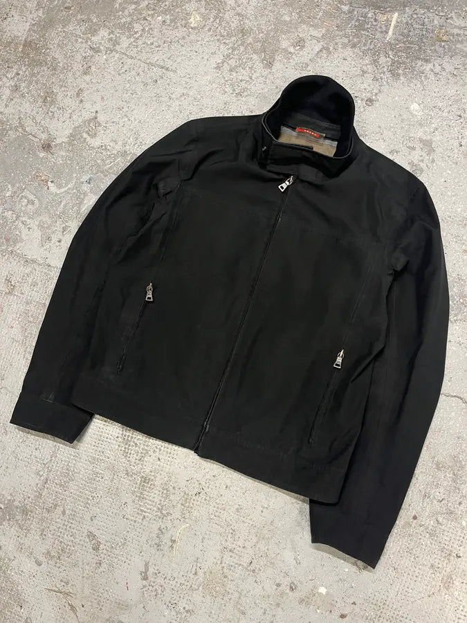 2000s Prada Nylon Black Light Jacket (S/M) frWkelP 3