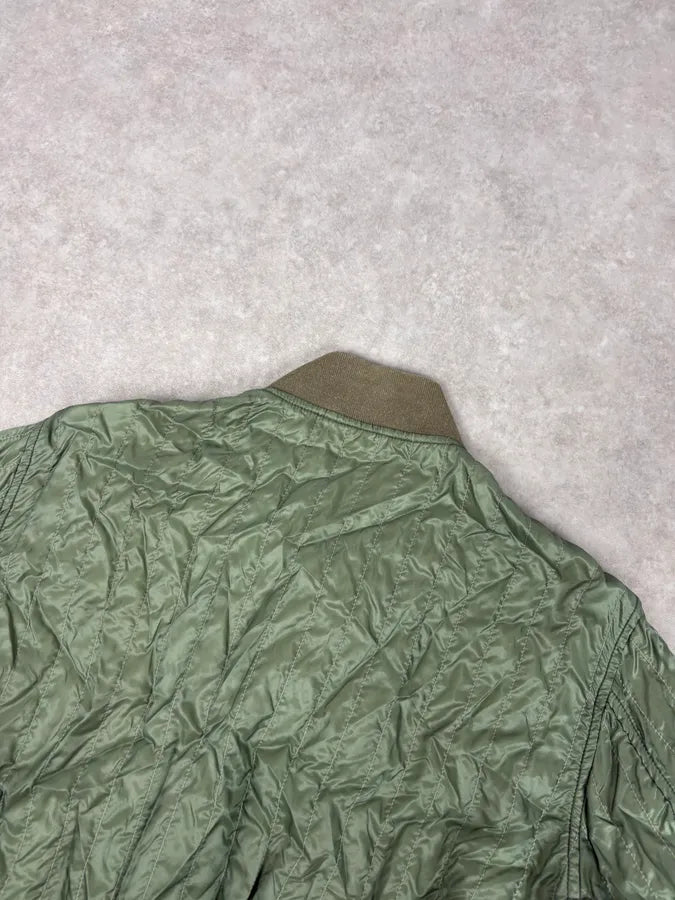 2000s Prada Nylon Green Light Bomber Jacket RUjdjrG 6
