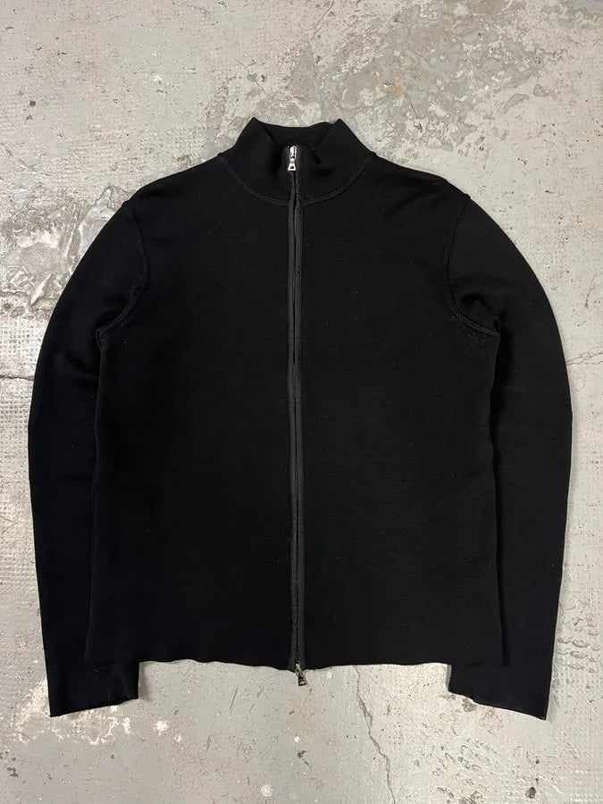 2000s Prada Nylon Hybrid Black Sweater (M) LBvJhPX 0