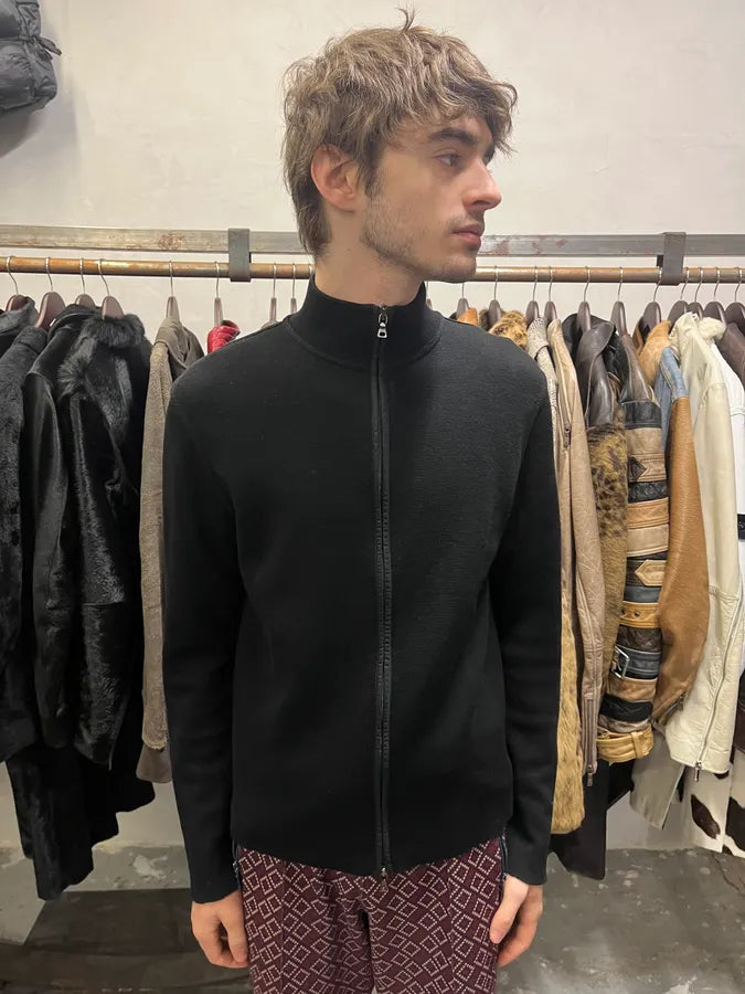2000s Prada Nylon Hybrid Black Sweater (M) LBvJhPX 1