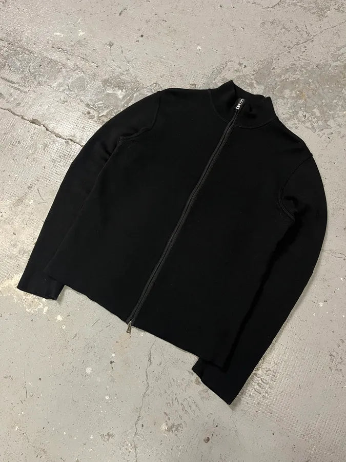2000s Prada Nylon Hybrid Black Sweater (M) LBvJhPX 3