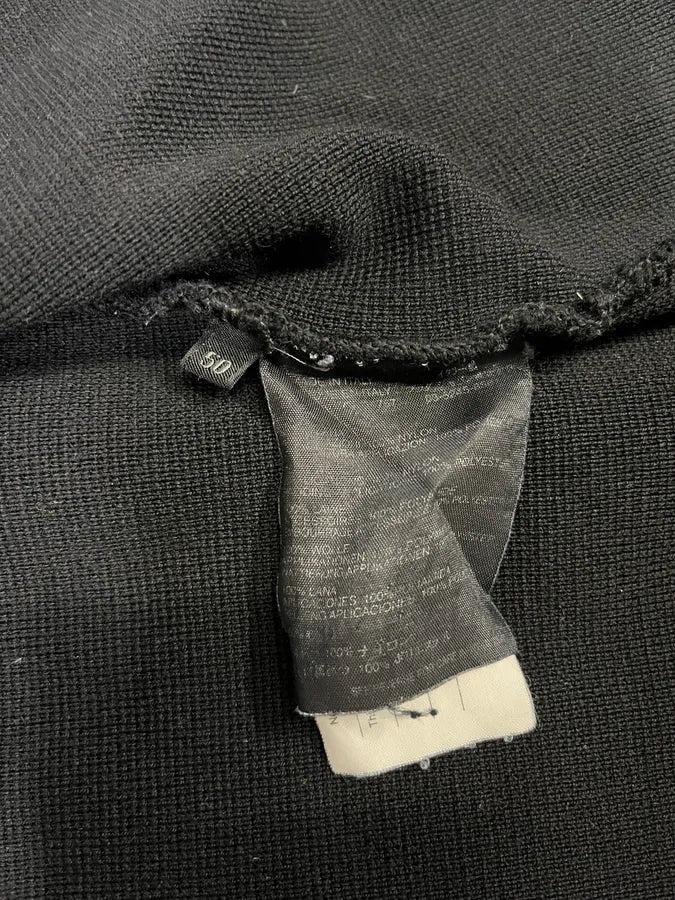 2000s Prada Nylon Hybrid Black Sweater (M) LBvJhPX 8