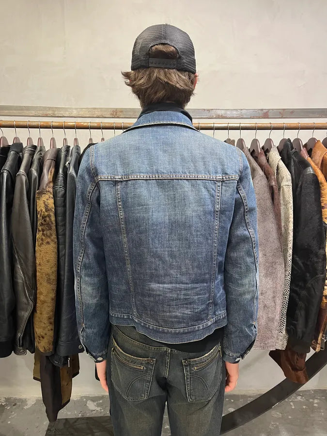 2000s Prada Nylon Lining Denim Jacket (XS/S) 13