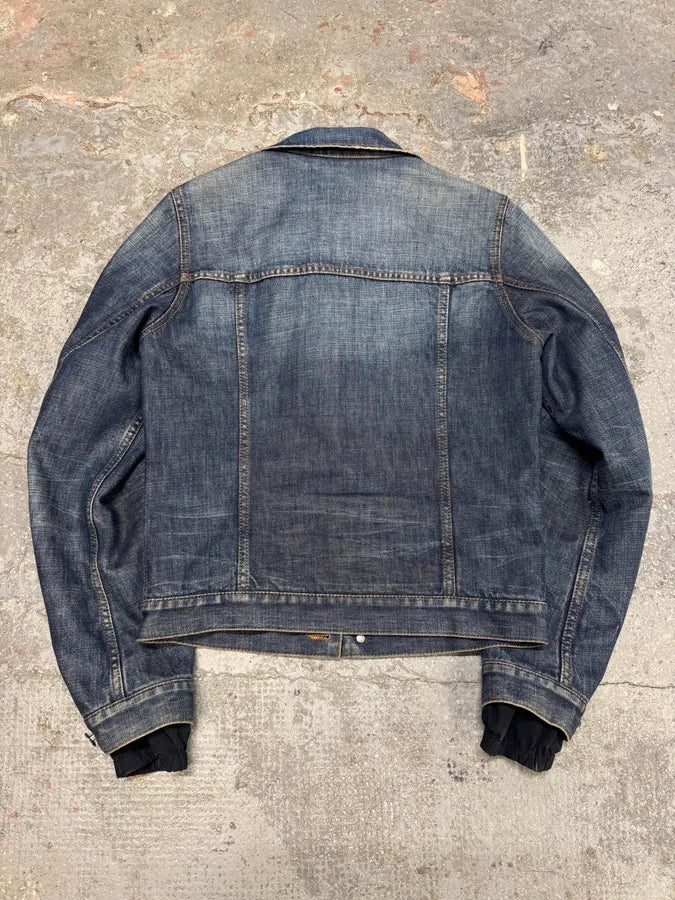 2000s Prada Nylon Lining Denim Jacket (XS/S) 2