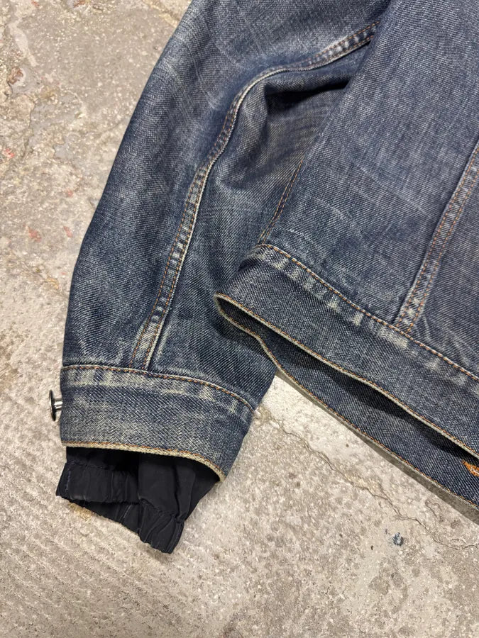 2000s Prada Nylon Lining Denim Jacket (XS/S) 3