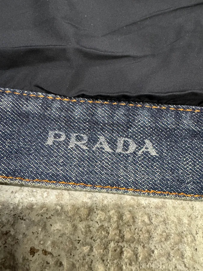 2000s Prada Nylon Lining Denim Jacket (XS/S) 6