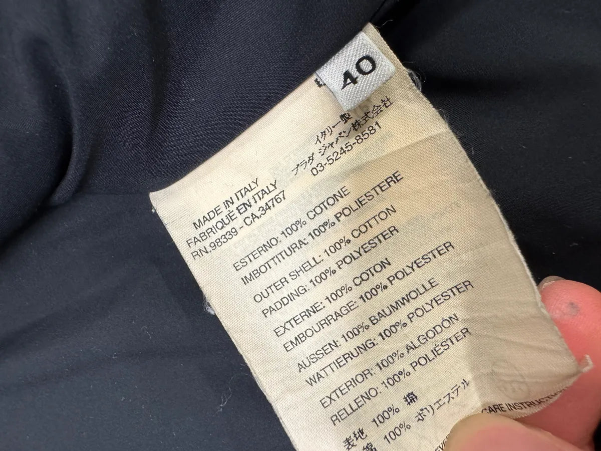 2000s Prada Nylon Lining Denim Jacket (XS/S) 8