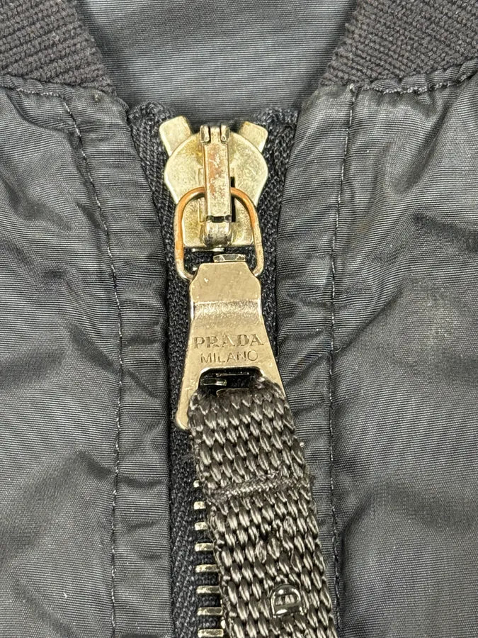 2000s Prada Nylon Navy Bomber Jacket qSDzAiN 9